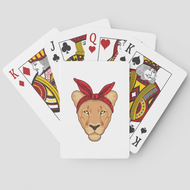 Lioness with Bandanna Playing Cards (Back)