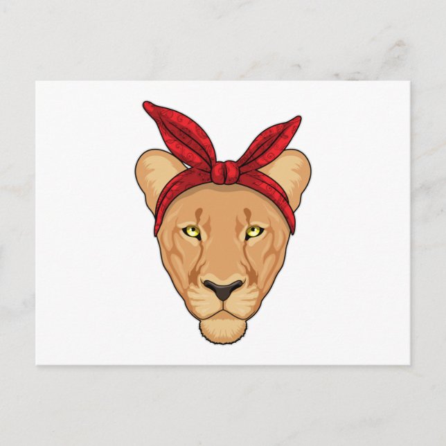 Lioness with Bandanna Postcard (Front)