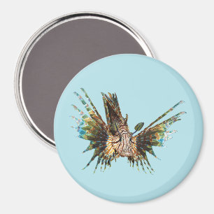 Lionfish - Abstract Design - Cut out of a photo    Magnet
