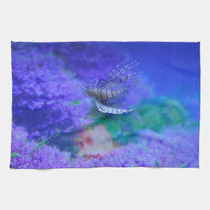 Lionfish Aquarium Fish Purple Pterois Zebrafish Tea Towel