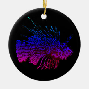 Lionfish Colourful Lion Fish Lover Sea Rock Diver Ceramic Tree Decoration