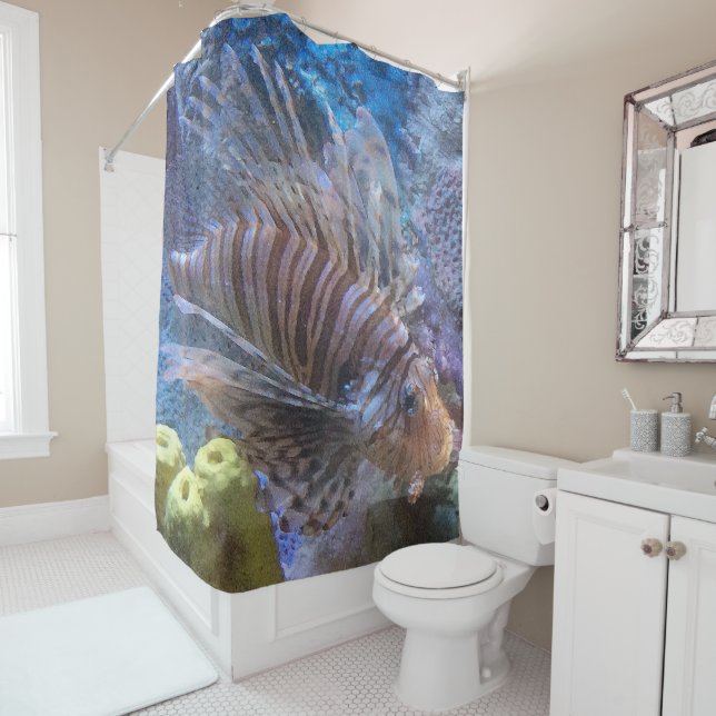 Lionfish Shower Curtain (In Situ)