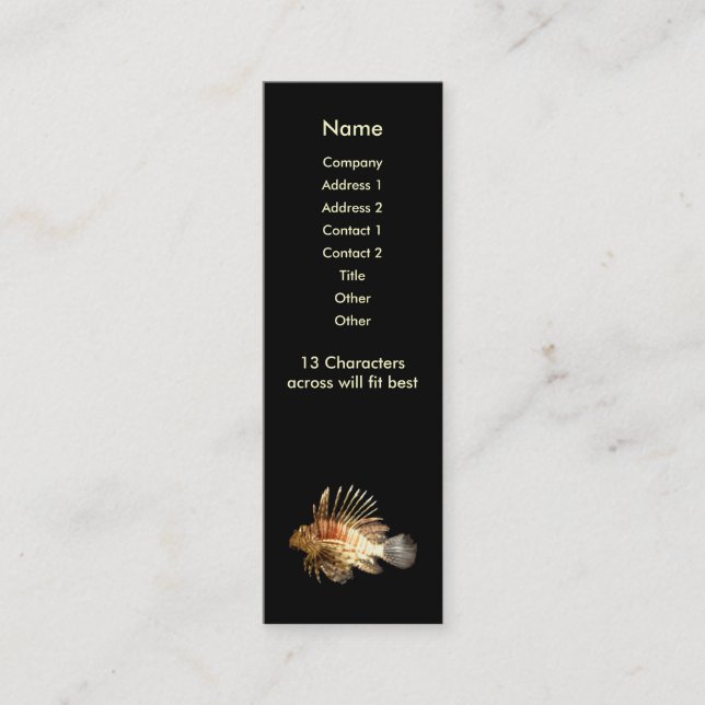 Lionfish Skinny Profile Card (Front)