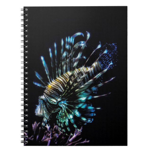 Lionfish swims spiral notebook (Front)