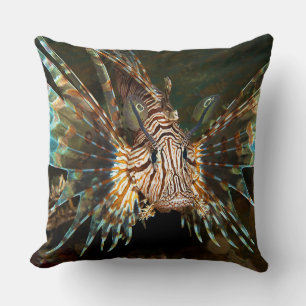 Lionfish up close! Very close and intense photo Cushion