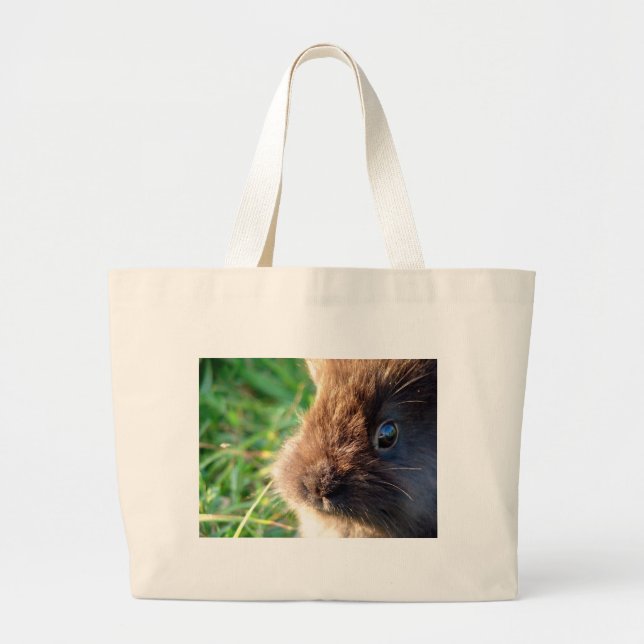 Lionhead Bunny Large Tote Bag (Front)
