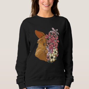 Lionhead Rabbit With Beautiful Flowers Sweatshirt