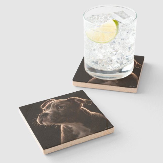 Lionhearted Stone Coaster (Side)