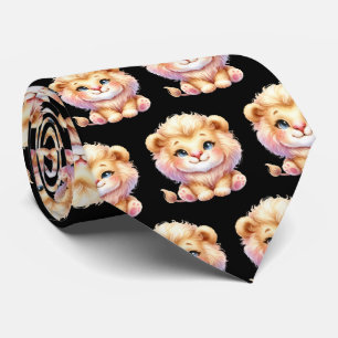 Lions Adorable Kawaii Cute Neck Tie
