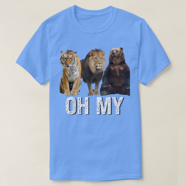 Lions and Tigers and Bears Oh My Sitting Together  T-Shirt (Design Front)