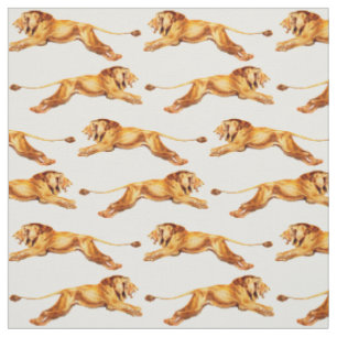 lions at cross purposes fabric