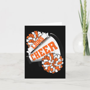 Lions Cheer Back To School Cheerleading Spirit O  Card