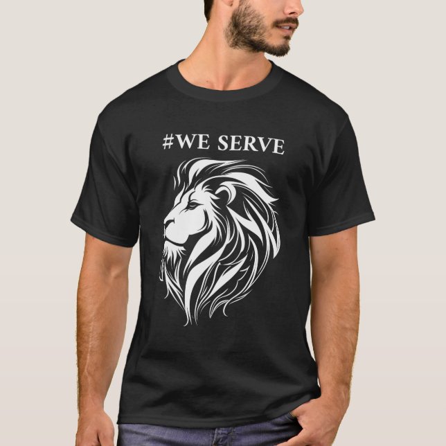 Lions Club International We Serve Lions T-Shirt (Front)