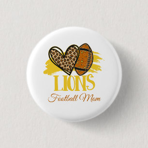 Lions Football Mum Button-Customisable  3 Cm Round Badge
