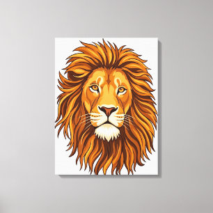 Lion's head canvas print