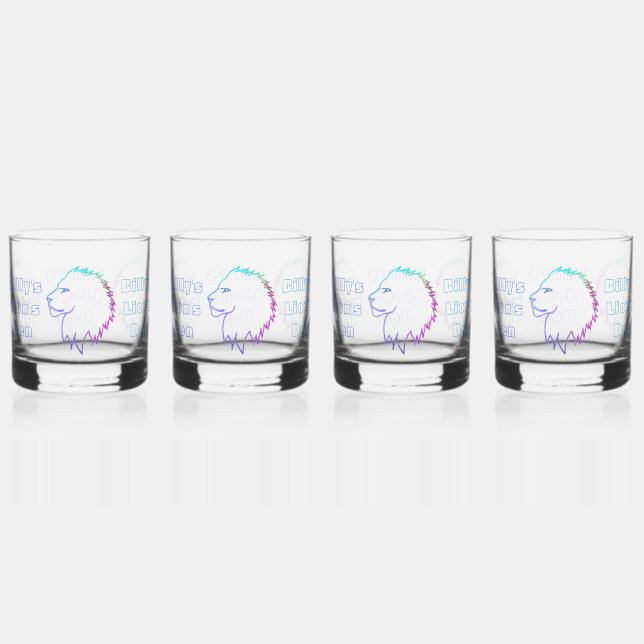 Lion's Head Glasses Drinkware Set (Back)