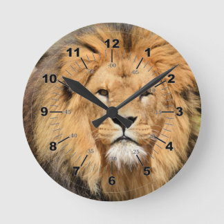Lions Head Round Clock