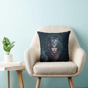 Lion's heart and feminine strength cushion