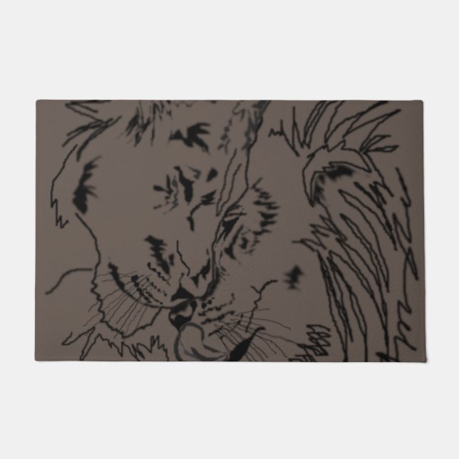 Lions Hug Doormat (Front)
