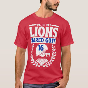 Lions Jared Goff 16 Helmet American T-Shirt