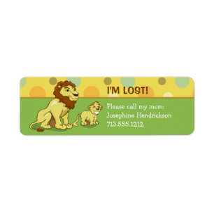 Lions Kids Return Address Label
