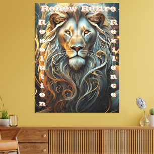 Lion's Luminary Inspirational Canvas Print