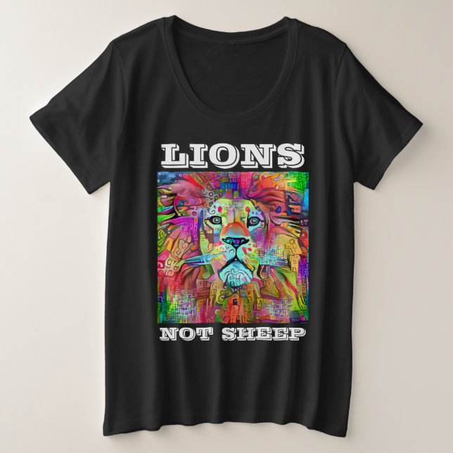 LIONS NOT SHEEP PATRIOT T-SHIRTS TEES (Design Front)