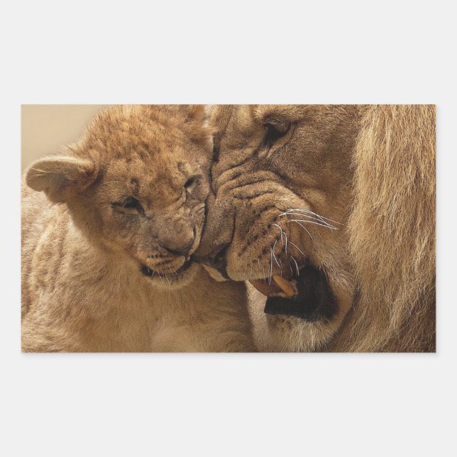 Lions Rectangular Sticker (Front)