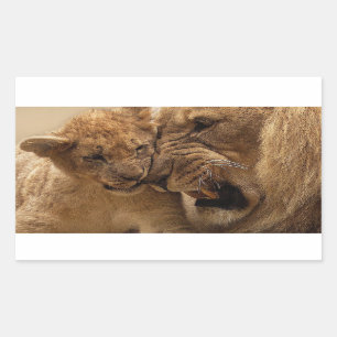 Lions Rectangular Sticker