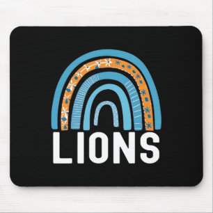 Lions School Sports Fan Team Back To School Spirit Mouse Pad