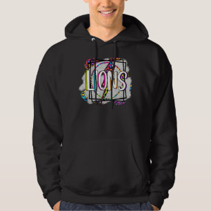 Lions School Sports Fan Team Spirit Mascot Hoodie