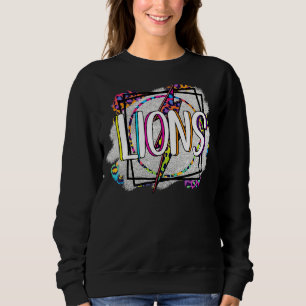 Lions School Sports Fan Team Spirit Mascot Sweatshirt