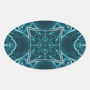 Lions Share Art Print Oval Sticker