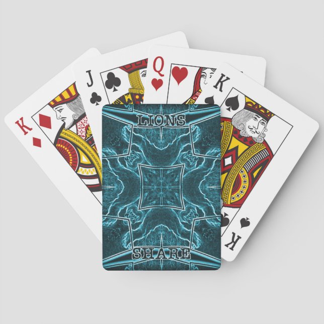 Lions Share Art Print Playing Cards (Back)