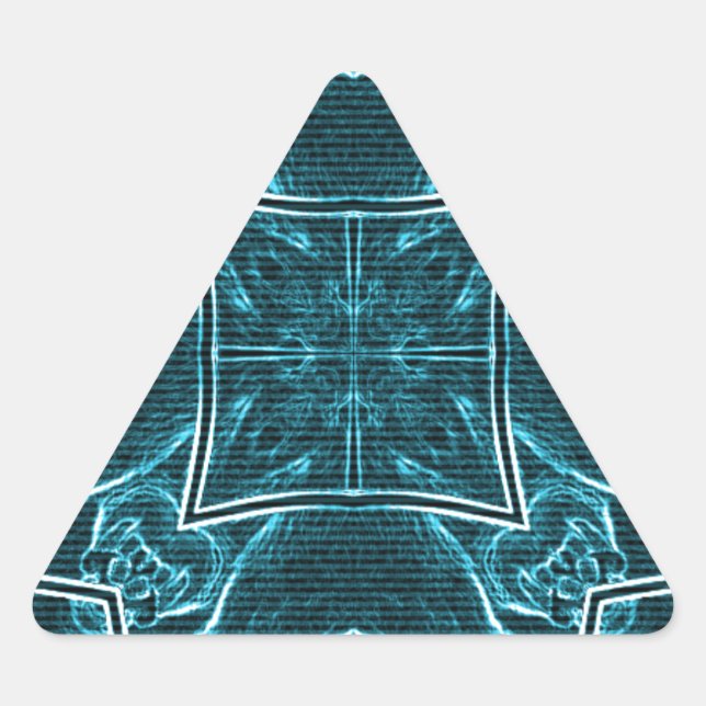 Lions Share Art Print Triangle Sticker (Front)