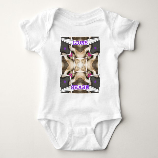 Lion's share baby bodysuit (Front)