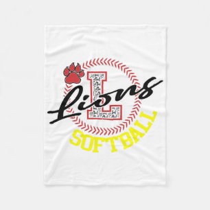 Lions Softll Red Lion Pride School Spirit Lion Sof Fleece Blanket