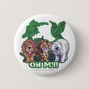 Lions Tiger Bears Oh My 6 Cm Round Badge