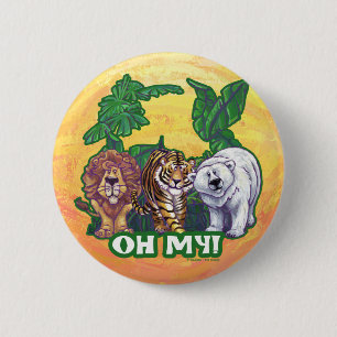 Lions Tiger Bears Oh My 6 Cm Round Badge