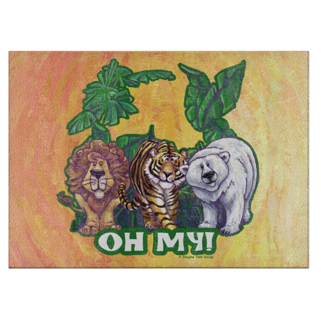 Lions Tiger Bears Oh My Cutting Board (Front)