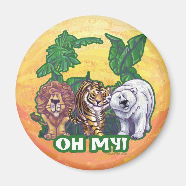 Lions Tiger Bears Oh My Magnet (Front)