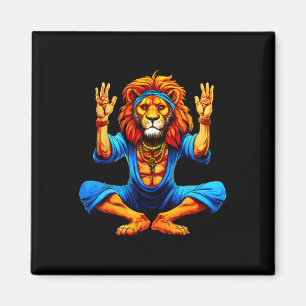 Lions Yoga Magnet