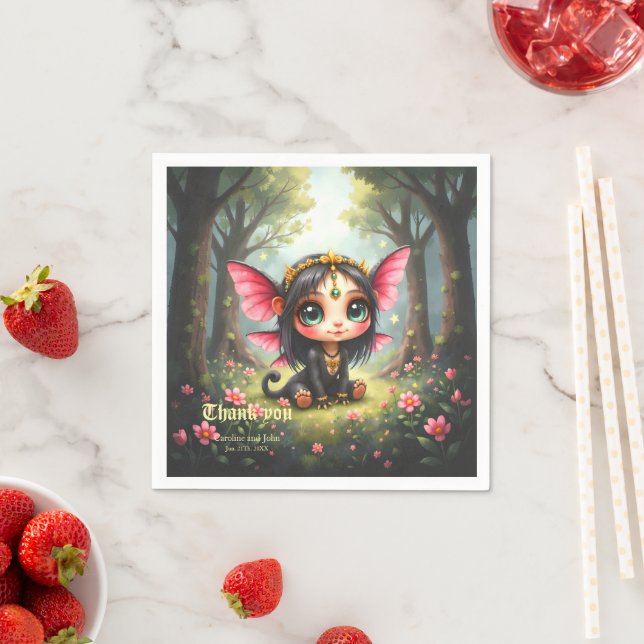 Liora – Keeper of Tiny Stars.  Napkin (Insitu)