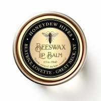 Lip Balm Label Queen Bee Metallic Gold and Black