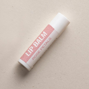 Lip Balm Label - Rose Petals - 1.25" Square