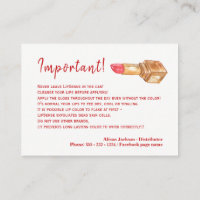 Lip colour distributor application instructions