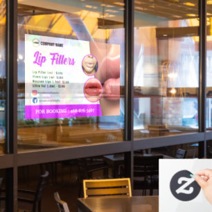 Lip Filler Services Window Cling