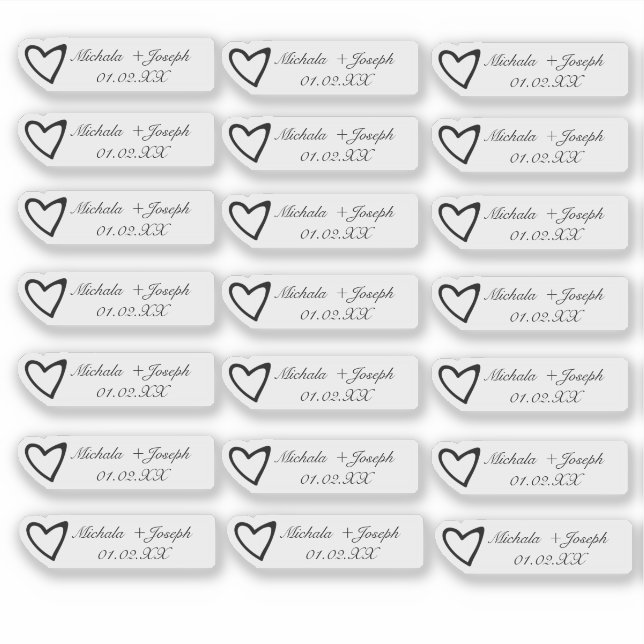 Lip Gloss Packaging Wedding Logo Branding Sticker (Front)