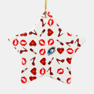 Lip Kiss Chic Ceramic Tree Decoration