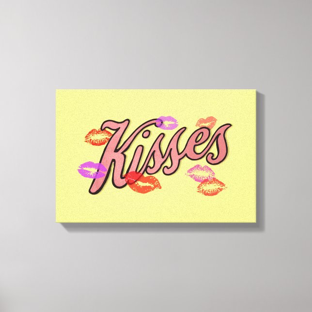 LIP KISSES  CANVAS PRINT (Front)